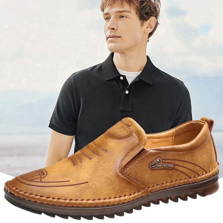 MP | Pánske ležérne kožené mokasíny Slip-On