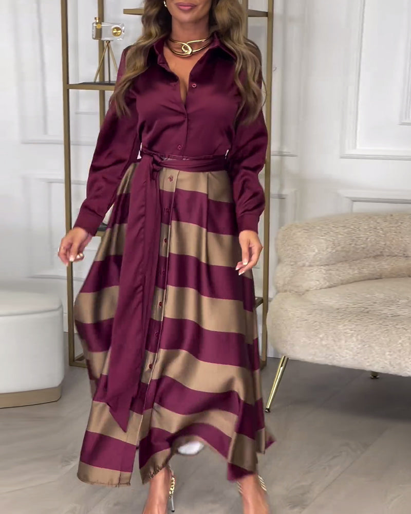 MP | Elegantné pruhované maxi šaty