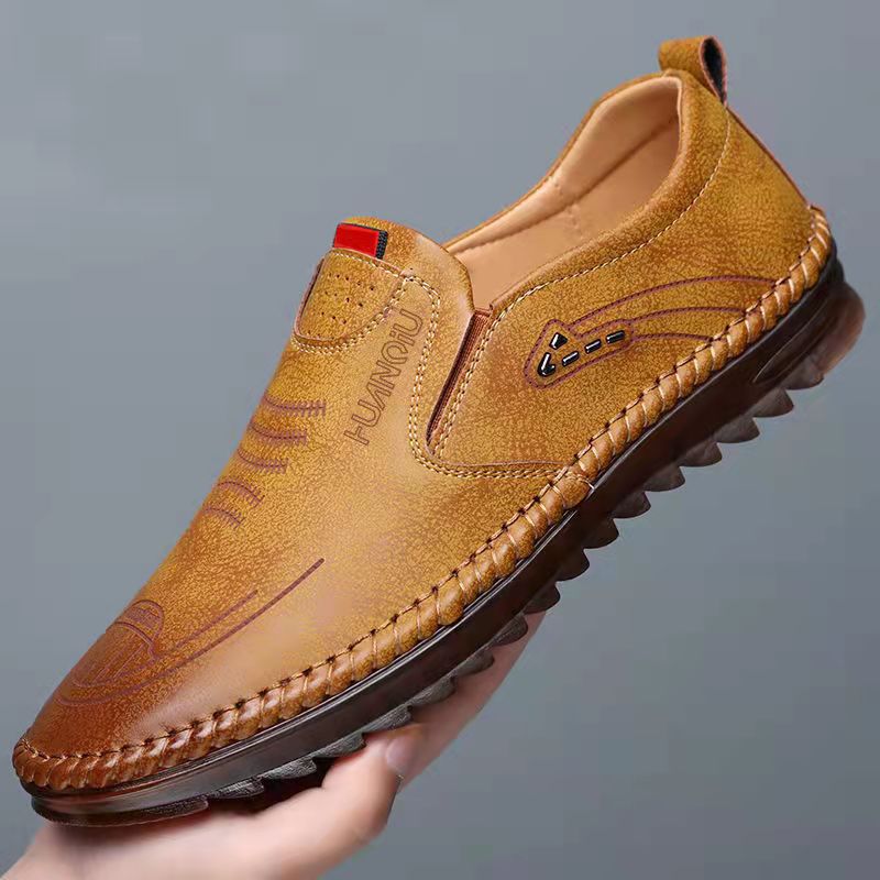 MP | Pánske ležérne kožené mokasíny Slip-On