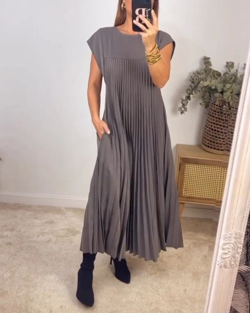 MP | Elegantné skladané maxi šaty