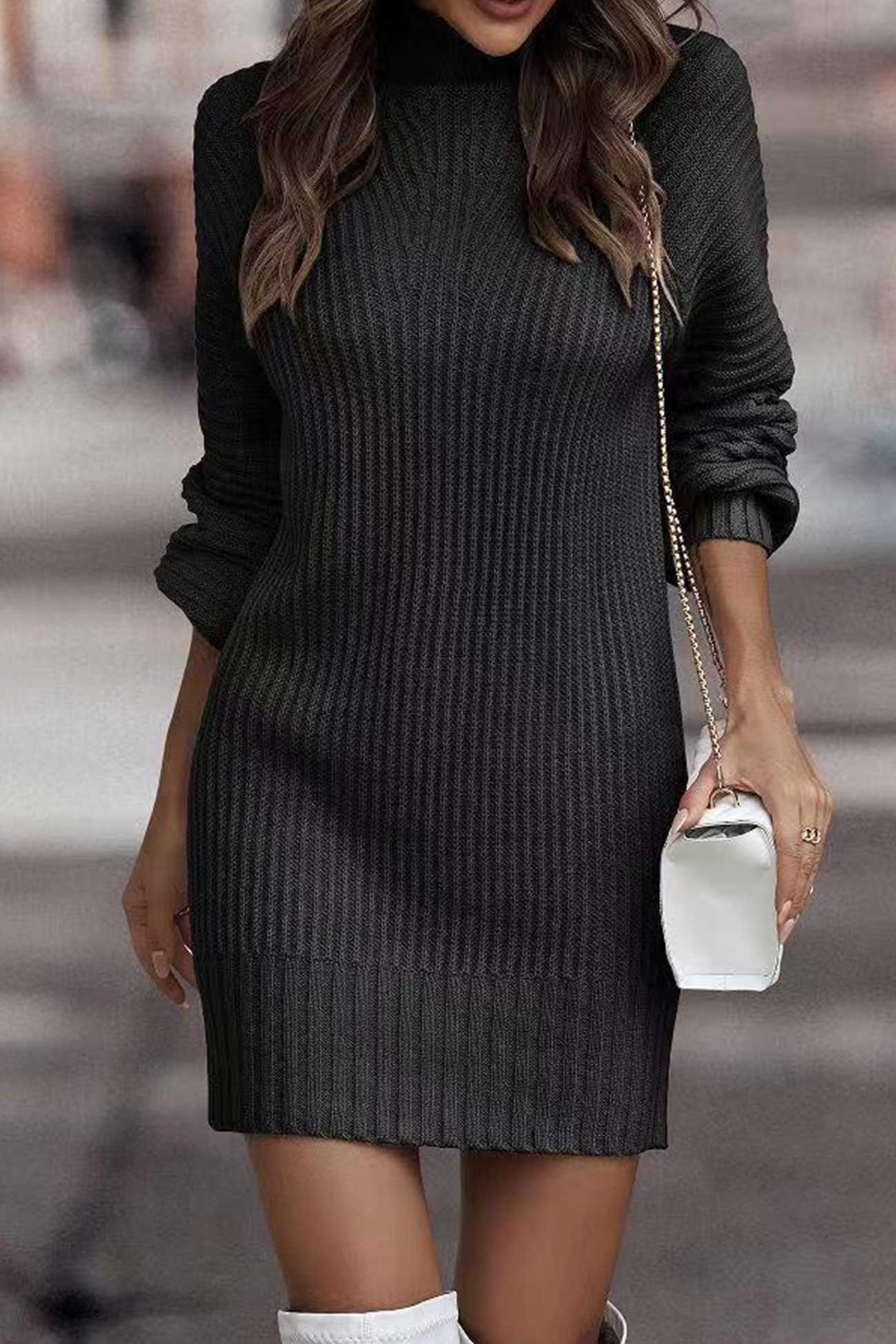MP | Módny sveter s vyskakovacím golierom pre elegantné outfity