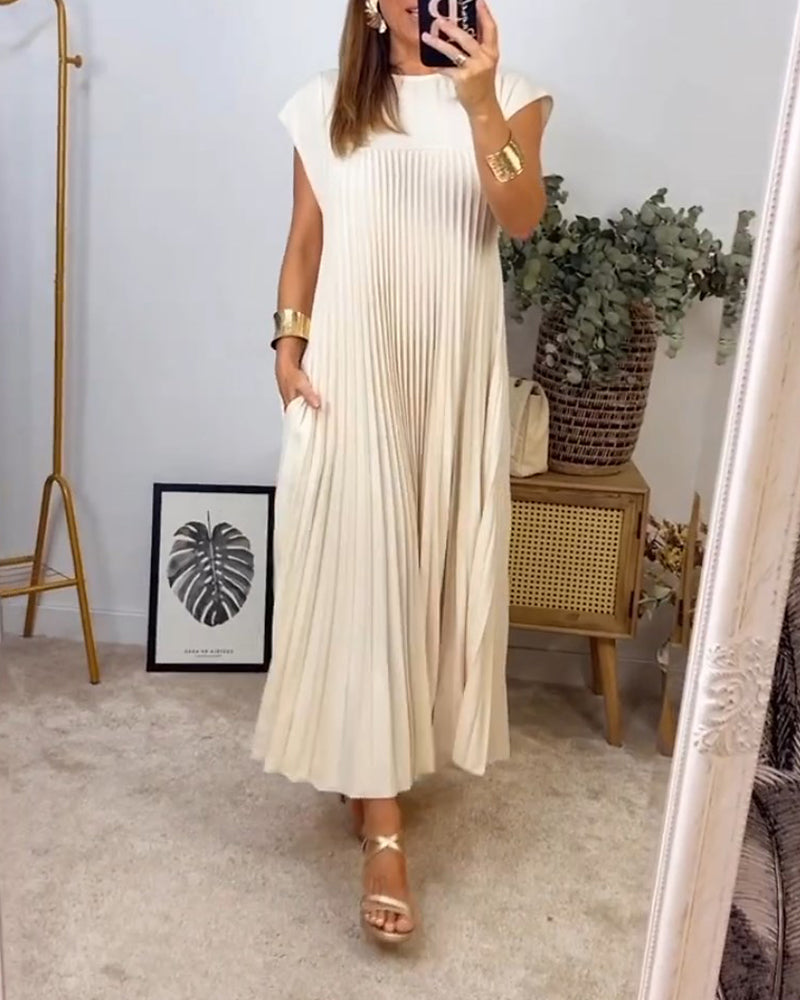 MP | Elegantné skladané maxi šaty