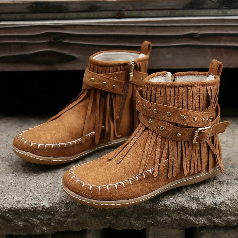 MP | Boho mokasíny so strapcami