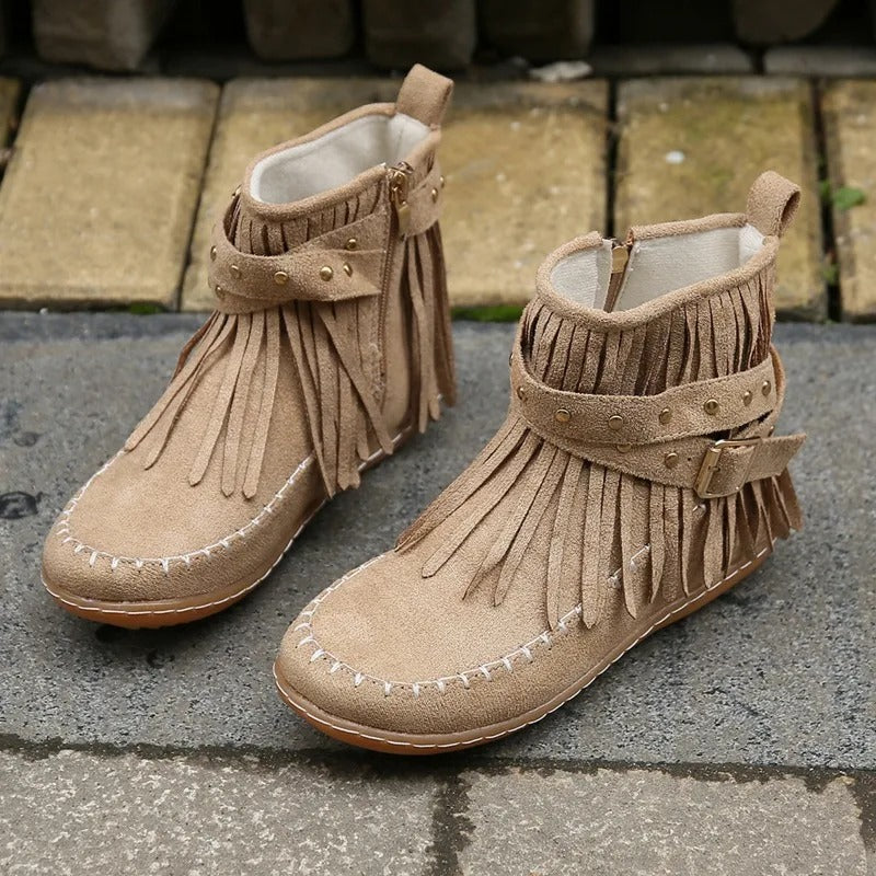 MP | Boho mokasíny so strapcami