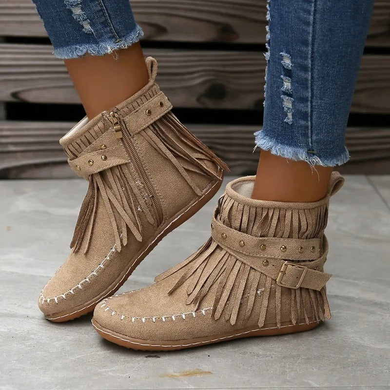 MP | Boho mokasíny so strapcami