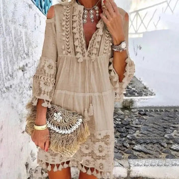 MP | Boho čipkované mini šaty