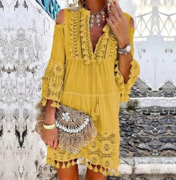 MP | Boho čipkované mini šaty