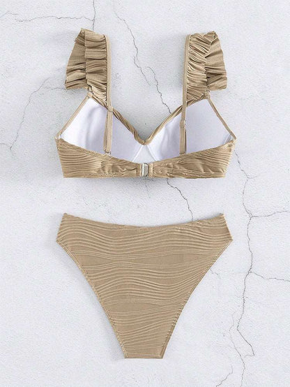 MP | Dámske jednofarebné bikiny s volánmi v 2 farbách S-XL