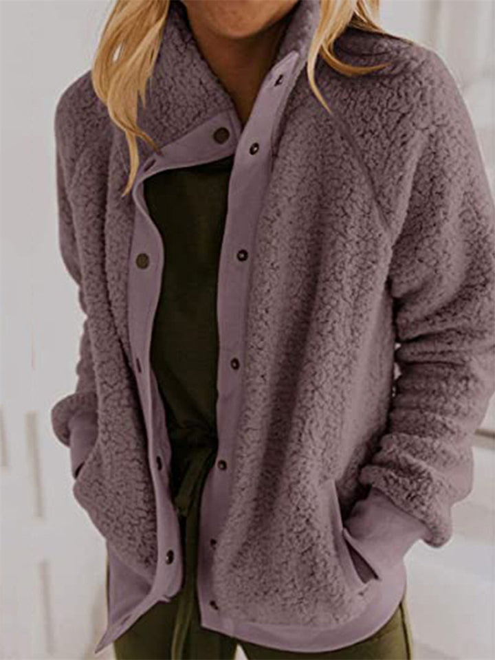 Casual Style Solid Color Loose Button Sweater Coat Shopvhs.com