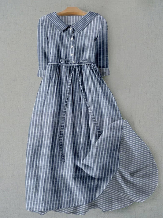 MP | Pruhované vintage šaty s čipkou: nadčasový šarm