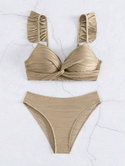 MP | Dámske jednofarebné bikiny s volánmi v 2 farbách S-XL