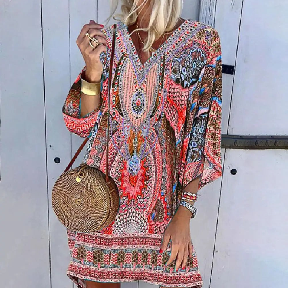 MP | Boho voľné mini šaty