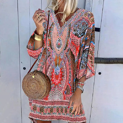 MP | Boho voľné mini šaty