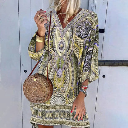 MP | Boho voľné mini šaty