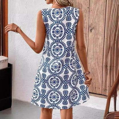 MP | Boho Vintage mini šaty bez rukávov